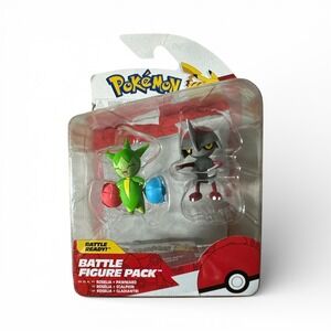 2023 Jazwares Nintendo Pokemon Battle Figure 2 pk ROSELIA + PAWNIARD NEW Sealed